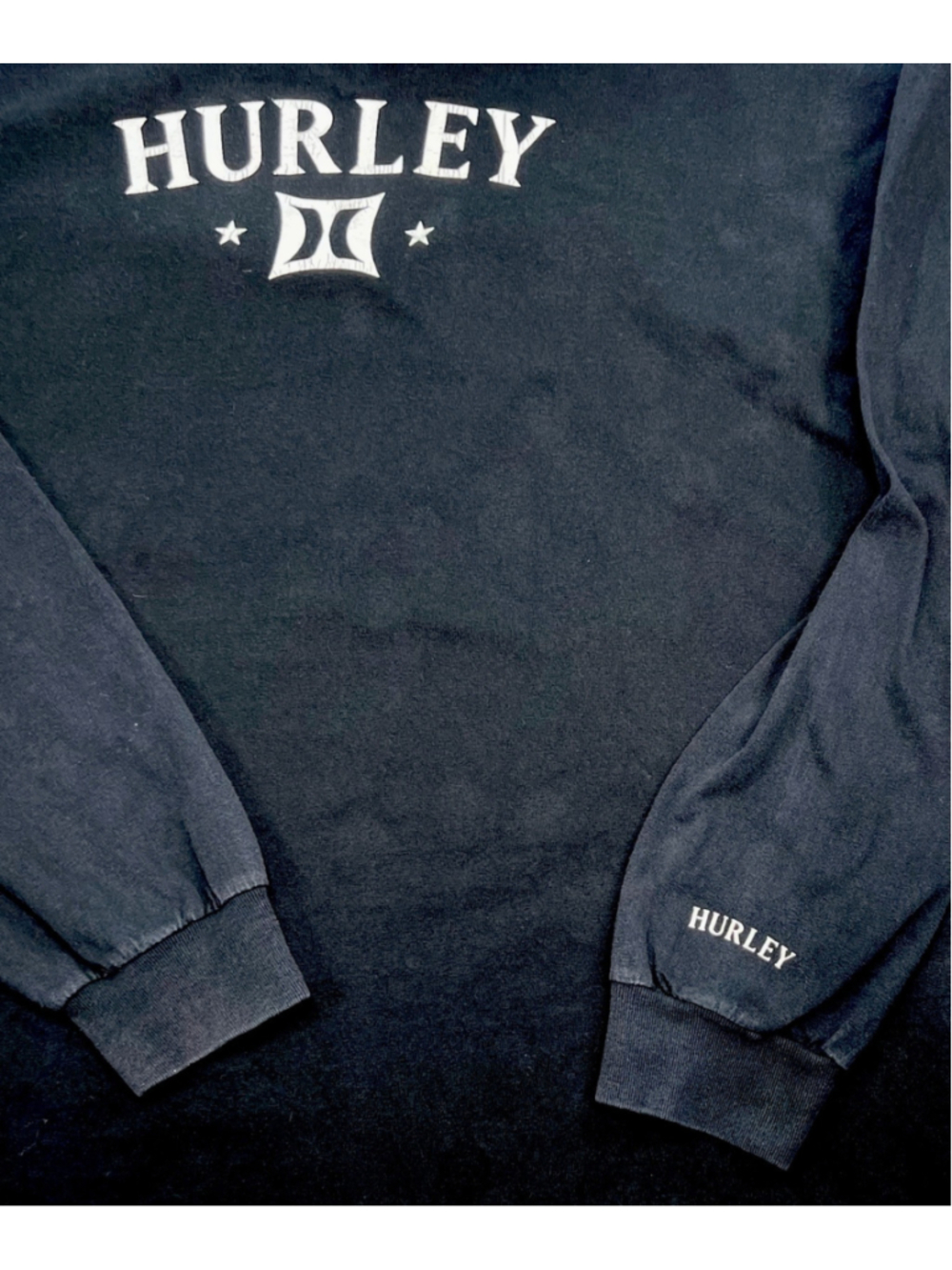Hurley Long Sleeve T-Shirt Men’s XL Black Faded - Picture 4 of 5